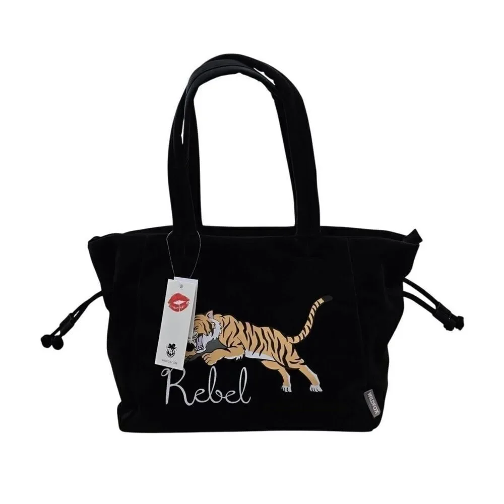 Wild Fox Rebel Black Tiger Tote NWT
